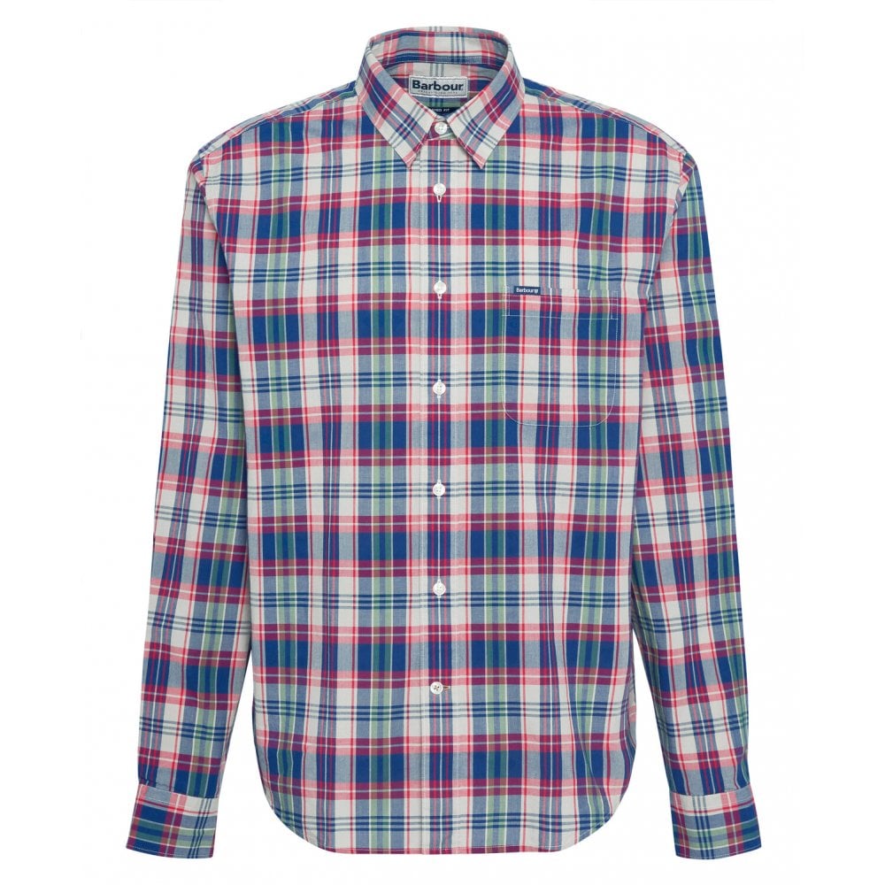 Clifton Madras Relaxed Fit Shirt -  Red