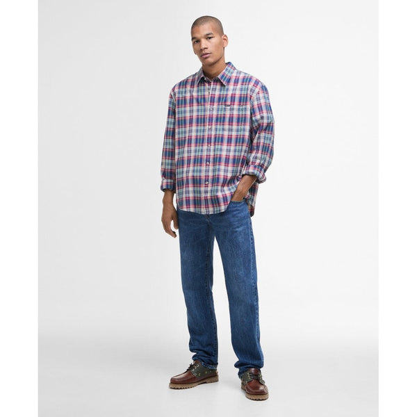 Clifton Madras Relaxed Fit Shirt -  Red