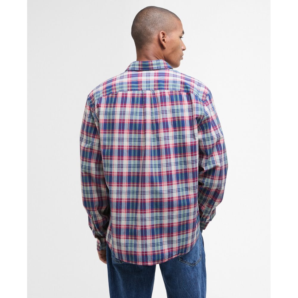 Clifton Madras Relaxed Fit Shirt -  Red