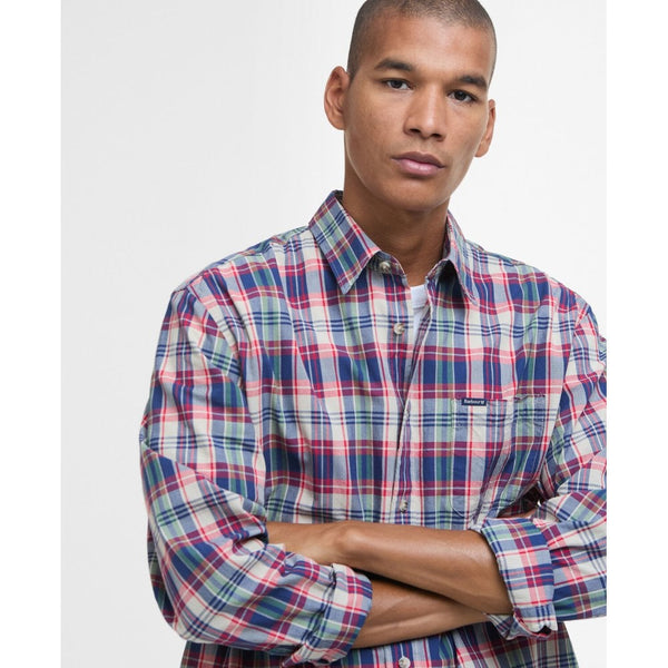 Clifton Madras Relaxed Fit Shirt -  Red