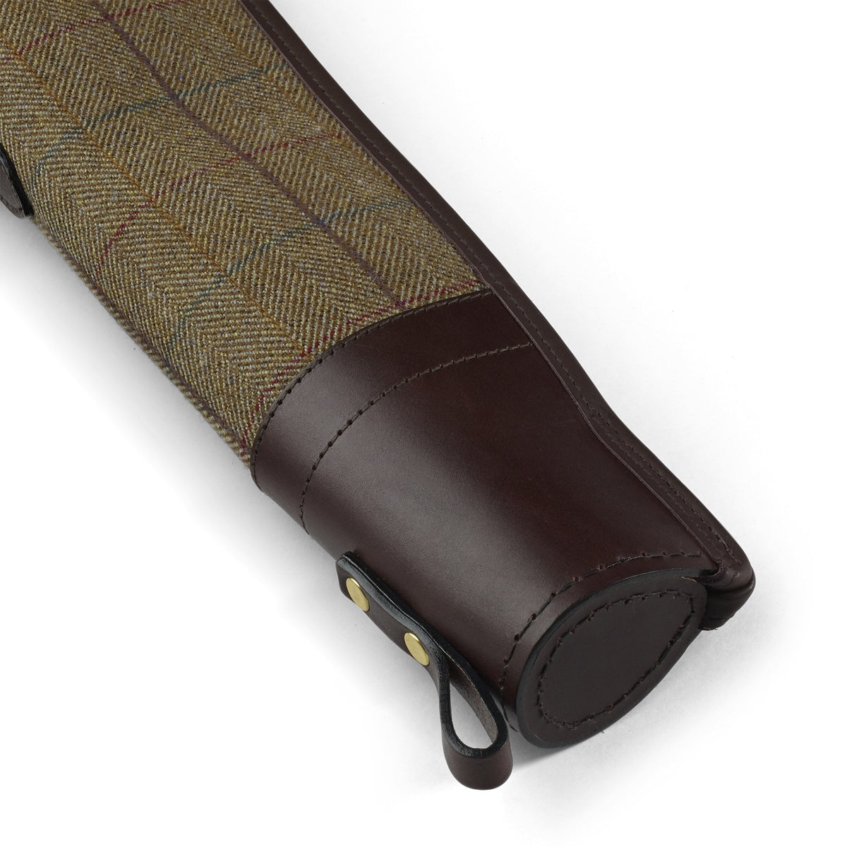 Helmsley Burgundy Tweed Shotgun Slip with Flap & Zip