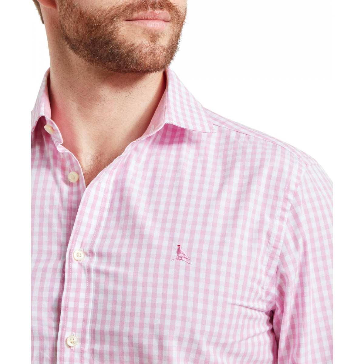 Thorpeness Tailored Shirt - Pink Check