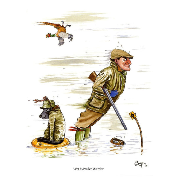 The Wet Weather Warrior by Bryn Parry Greeting Card