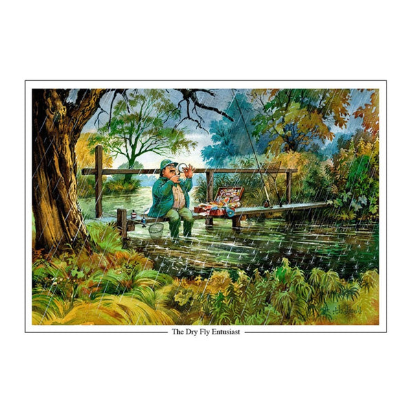 The Dry Fly Enthusiast by Norman Thelwell Greeting Card