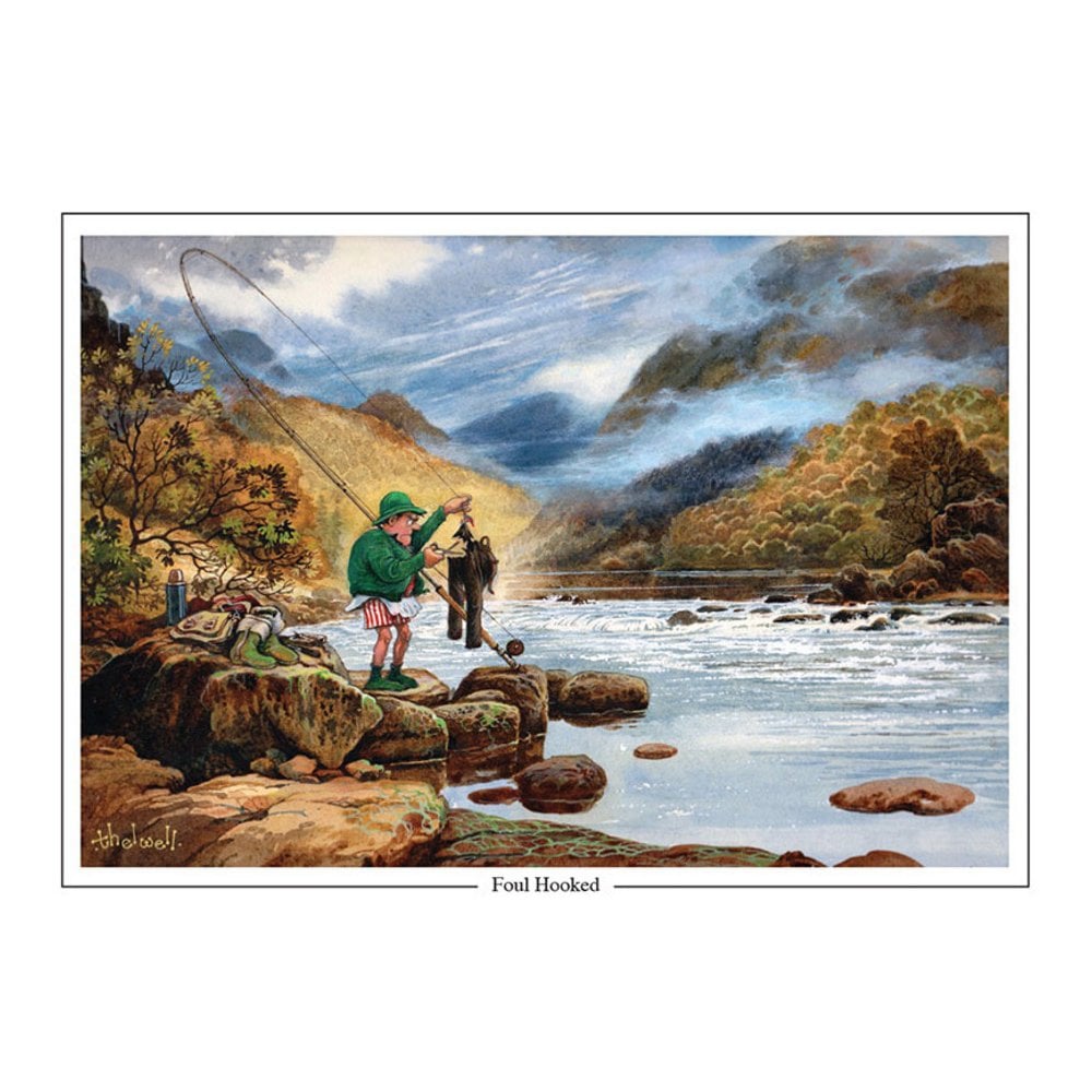 Foul Hooked by Norman Thelwell Greeting Card