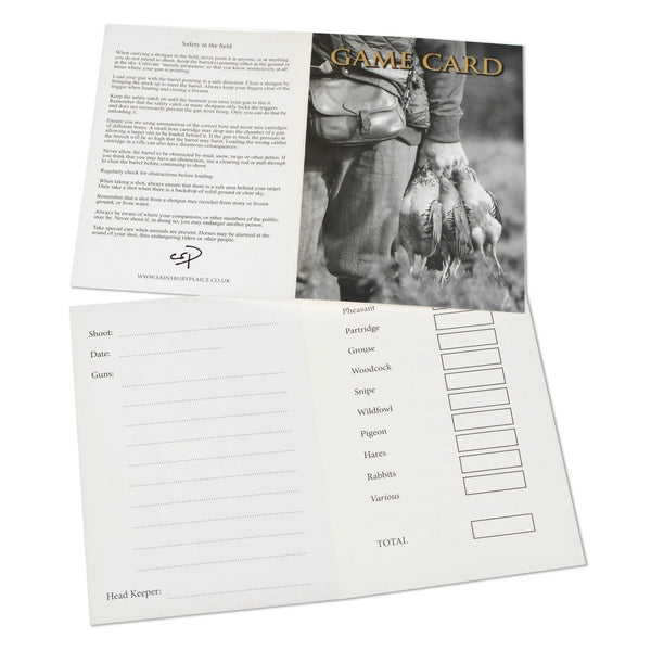 French Partridge Shoot Game Cards