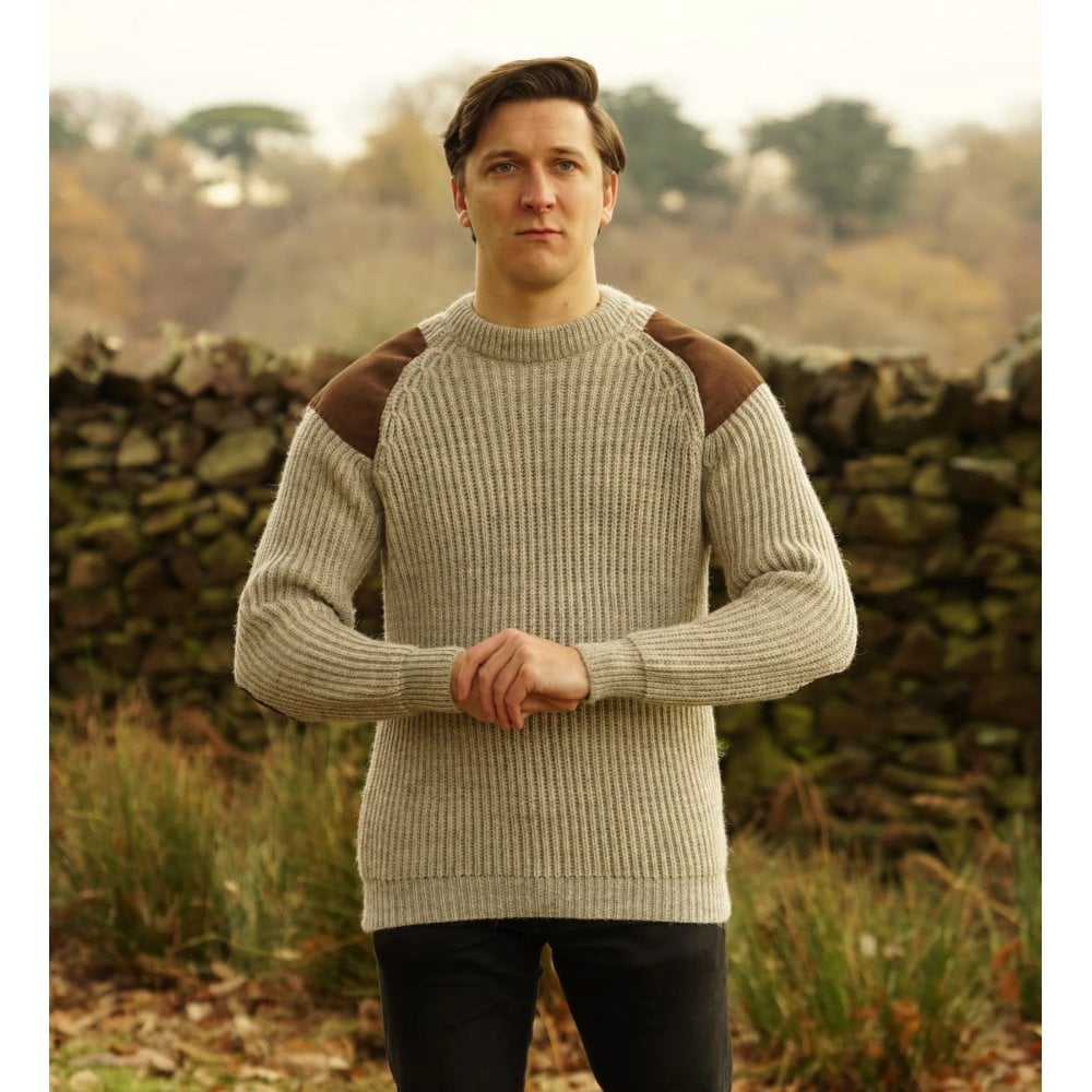 British Wool Shooting Jumper - Light Grey