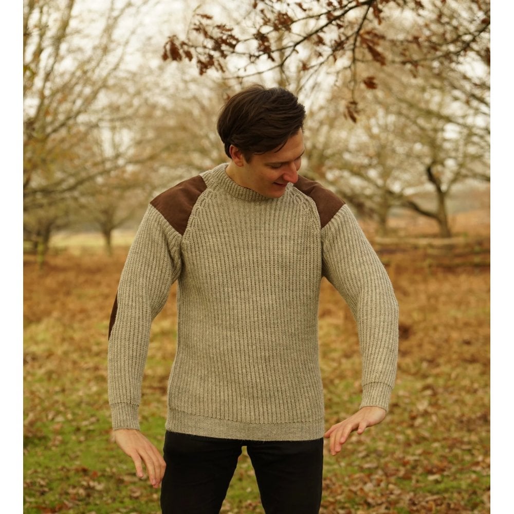 British Wool Shooting Jumper - Light Grey
