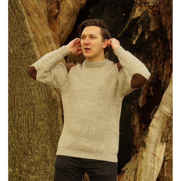 British Wool Shooting Jumper - Light Grey
