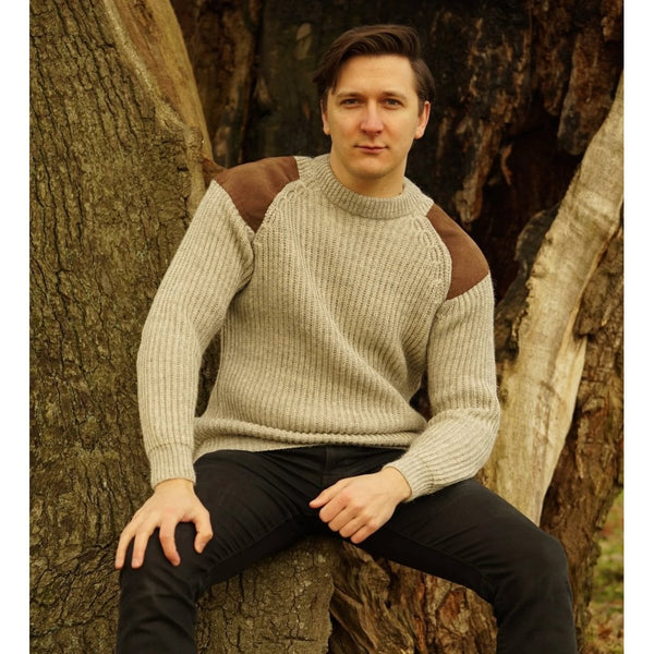 British Wool Shooting Jumper - Light Grey