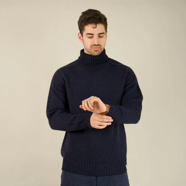 British Wool Sweater- Submariner - Navy