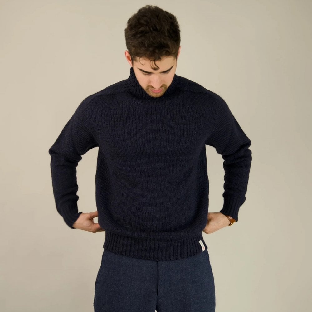 British Wool Sweater- Submariner - Navy