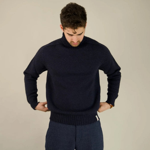 British Wool Sweater- Submariner - Navy