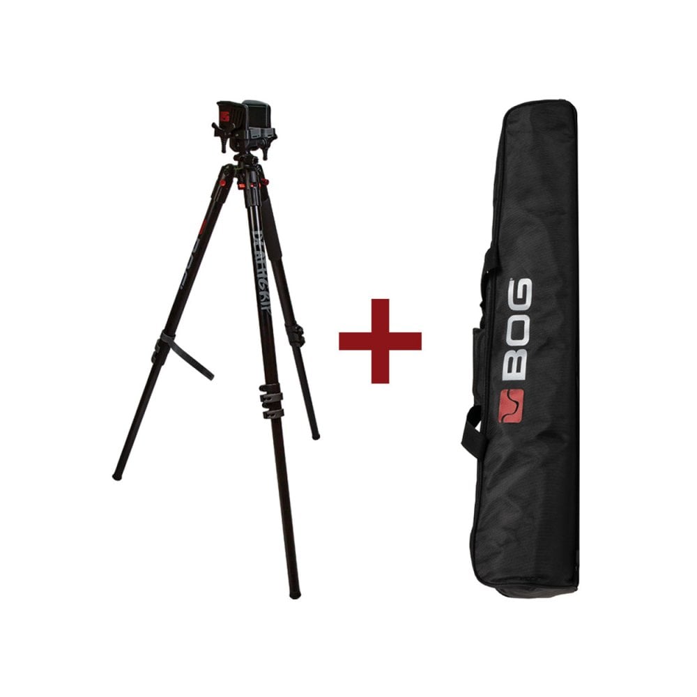 Deathgrip Clamping Carbon Fibre Tripod Shooting Stick/Carry Bag Combo