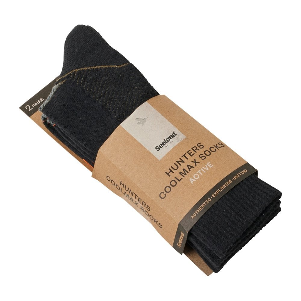 Field Coolmax Sock – 2Pack - Black/Dark Grey