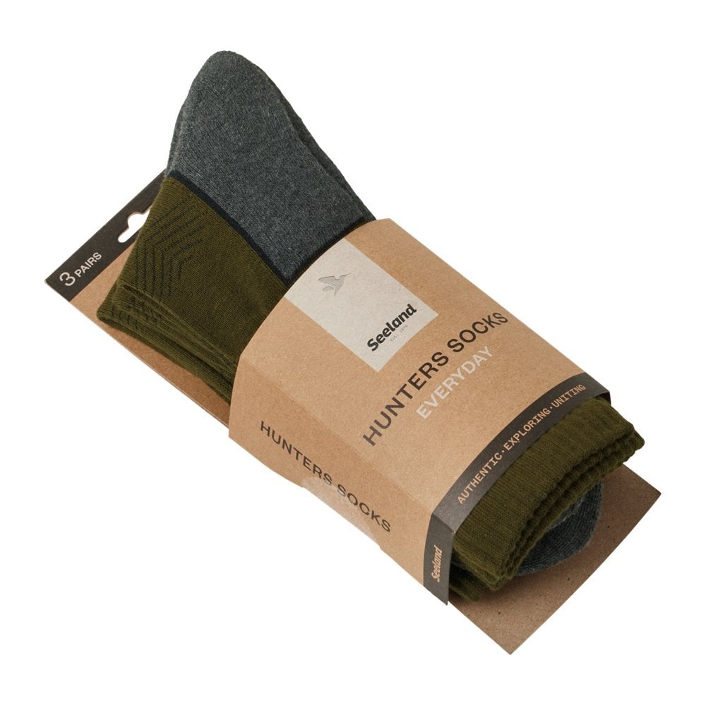 Field Sock - 3Pack - Pine Green/Dark Grey