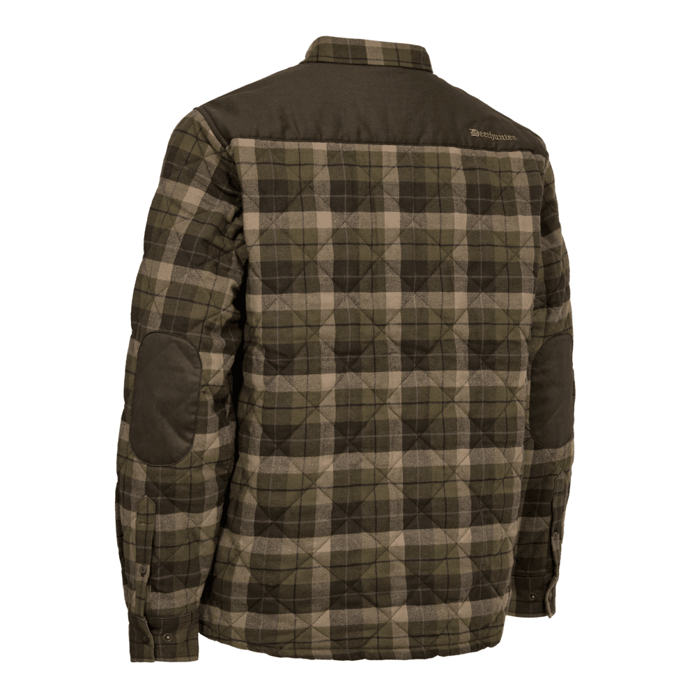 Elbert Padded Shirt Jacket - Green Check