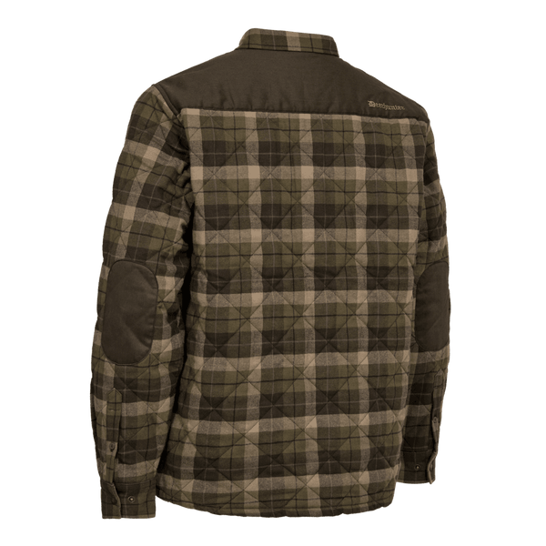 Elbert Padded Shirt Jacket - Green Check