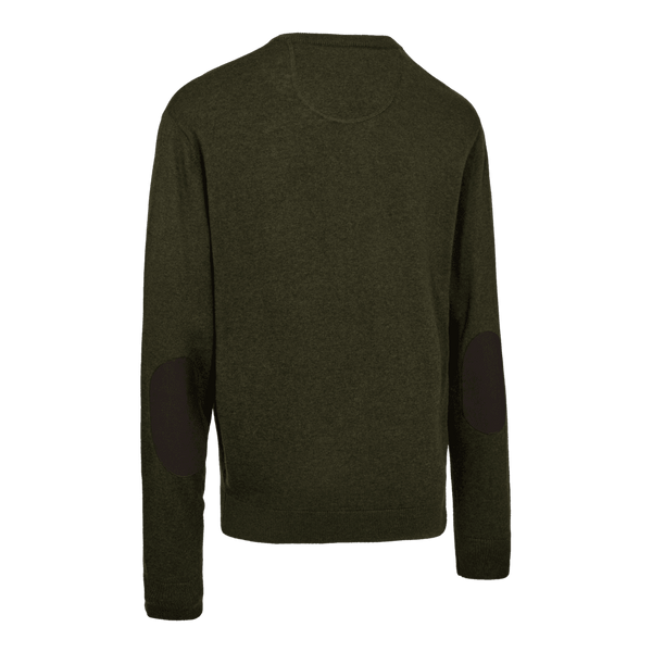 Harrington V-neck Knit - Forest Ember Melange
