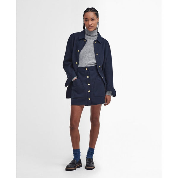 Pendle Roll Collar Knitted Jumper - Grey Marl/Hessian Tartan