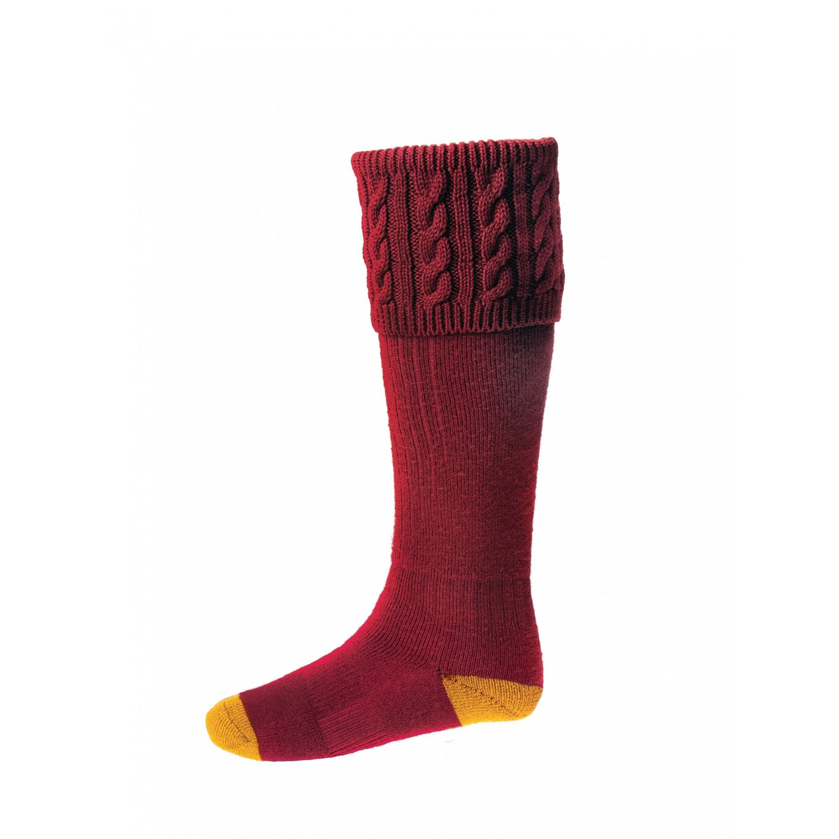 Sutherland Socks with optional Garter in Brick
