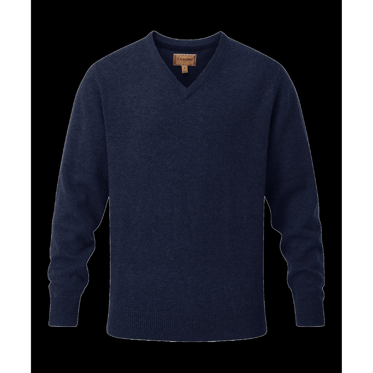 Lewis Lambswool V Neck Jumper - Navy