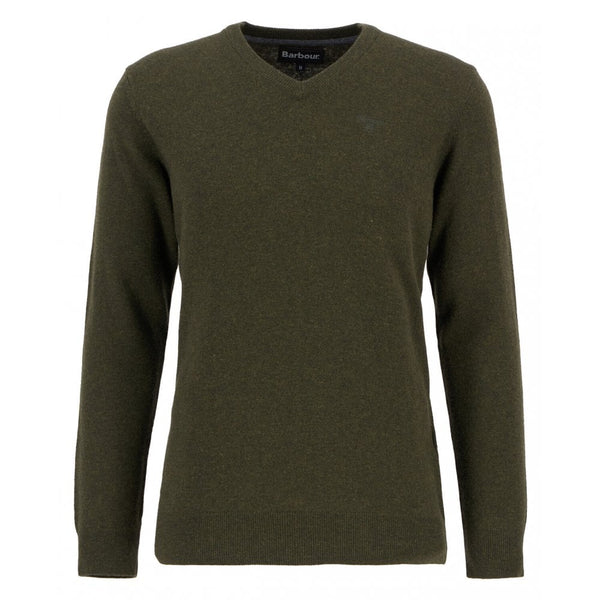 Essential Lambswool V Neck Sweater - Seaweed