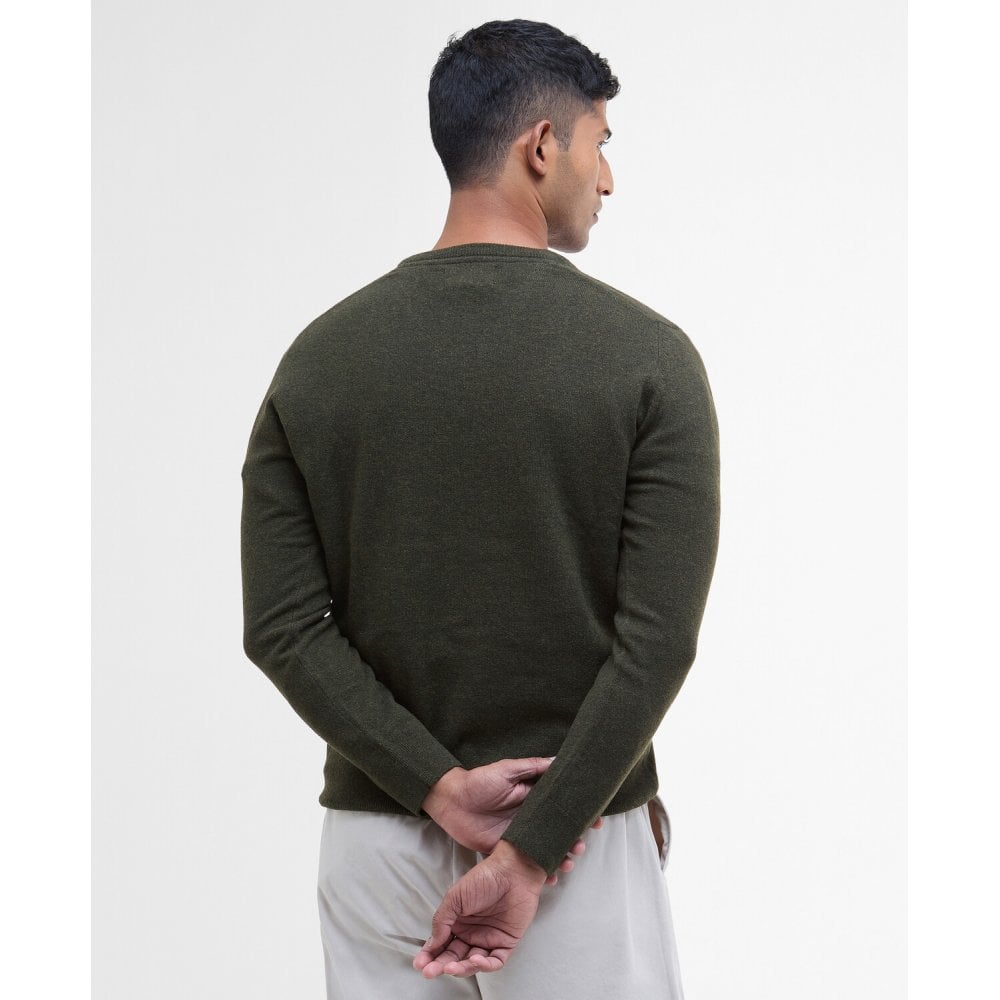 Essential Lambswool V Neck Sweater - Seaweed