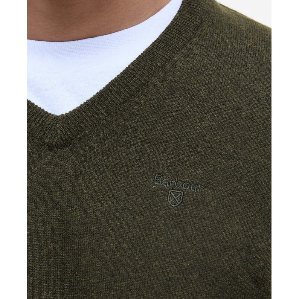 Essential Lambswool V Neck Sweater - Seaweed