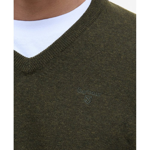 Essential Lambswool V Neck Sweater - Seaweed