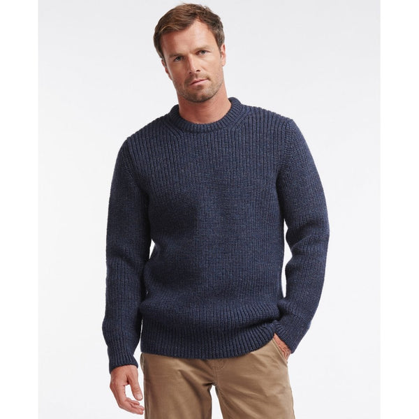 New Tyne Crew Neck Sweater in Denim Blue