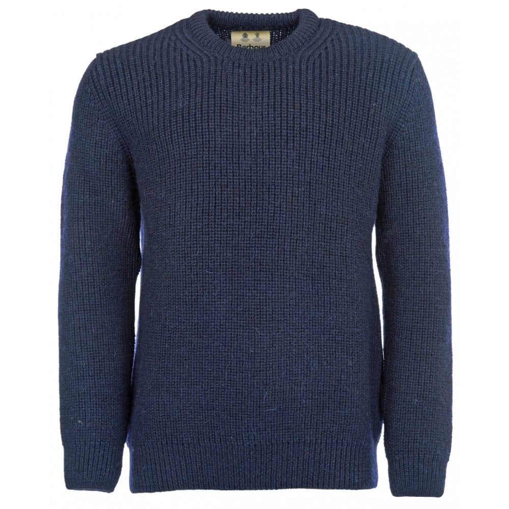 New Tyne Crew Neck Sweater in Denim Blue