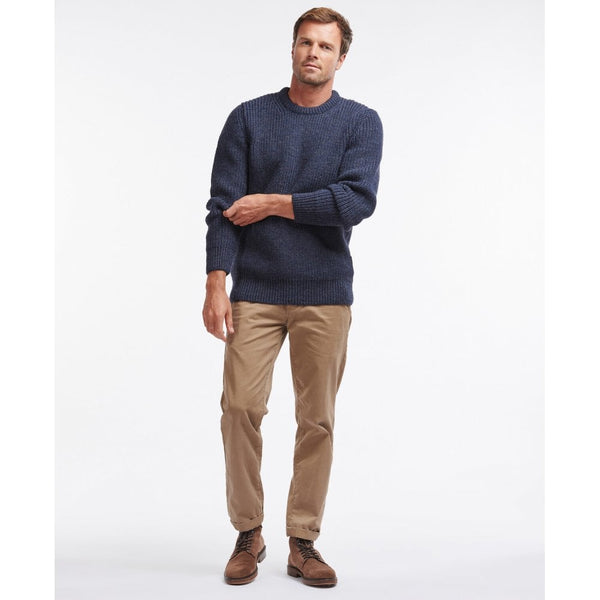 New Tyne Crew Neck Sweater in Denim Blue