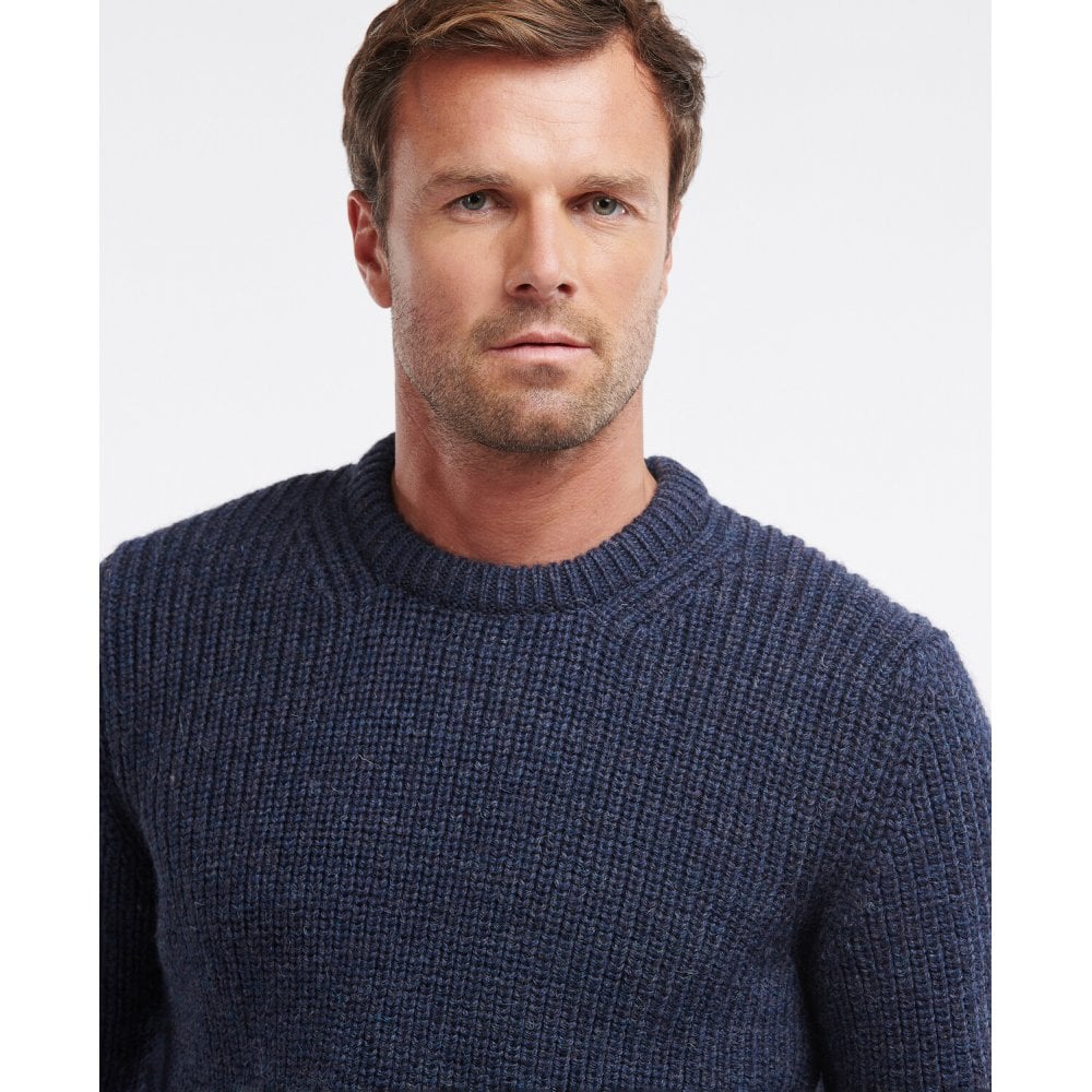 New Tyne Crew Neck Sweater in Denim Blue