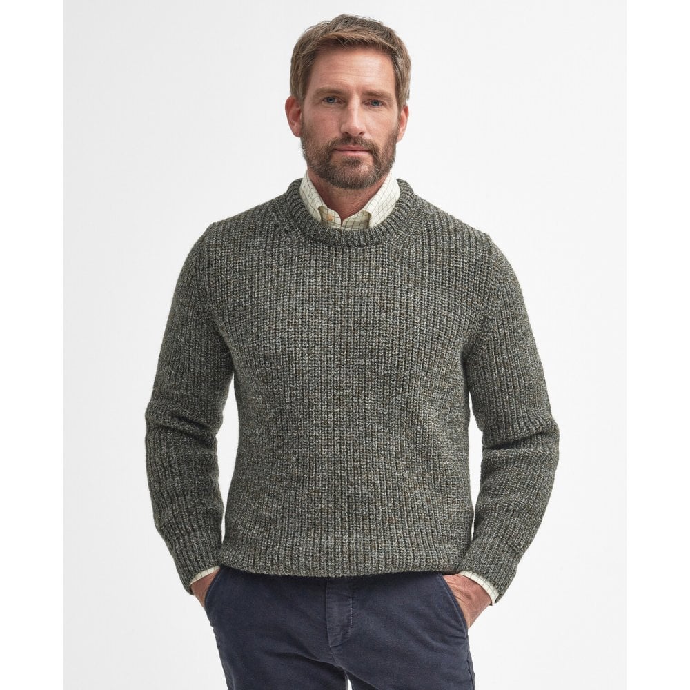 New Tyne Crew Neck Sweater in Derby Tweed