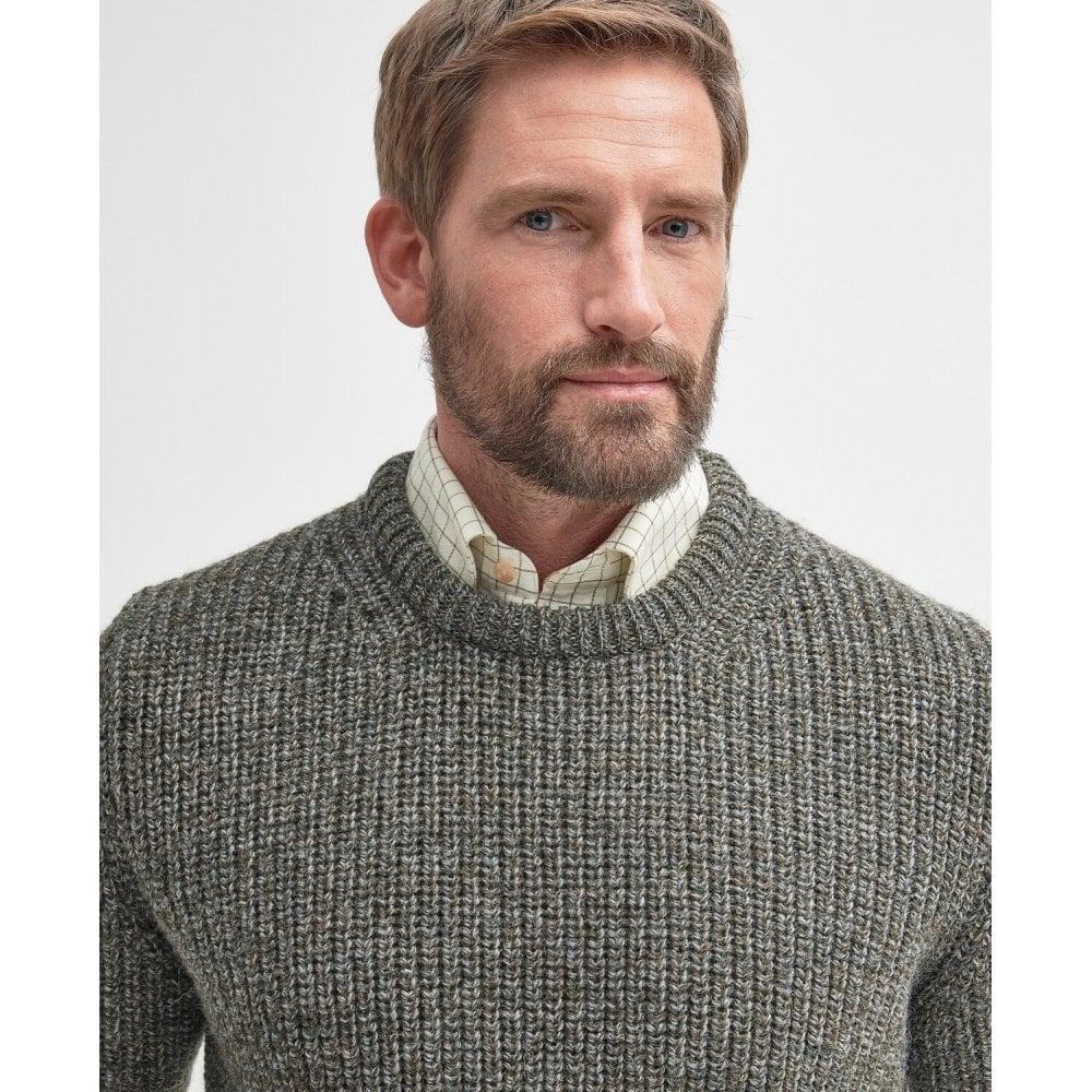 New Tyne Crew Neck Sweater in Derby Tweed