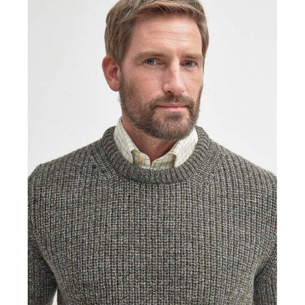 New Tyne Crew Neck Sweater in Derby Tweed