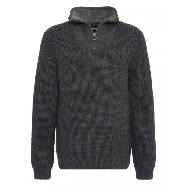 New Tyne Zip Neck Sweater in Olive