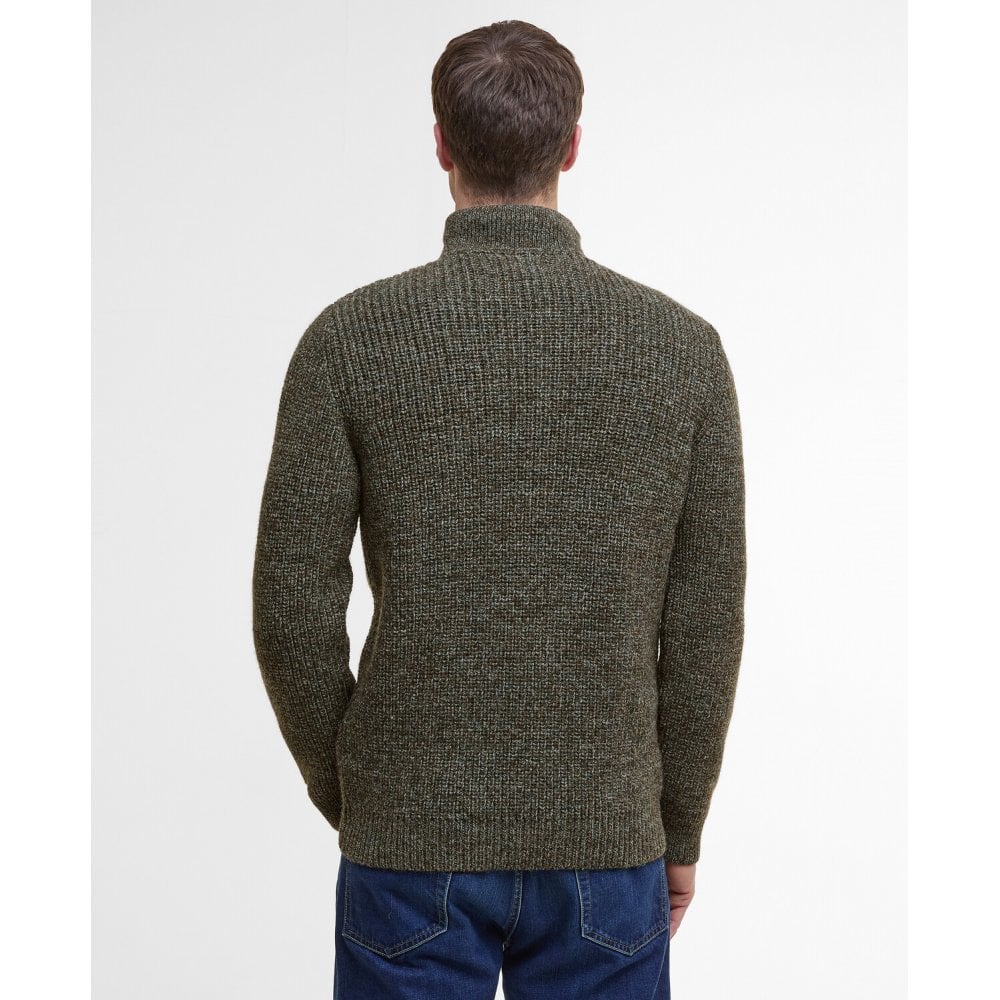 New Tyne Zip Neck Sweater in Derby Tweed