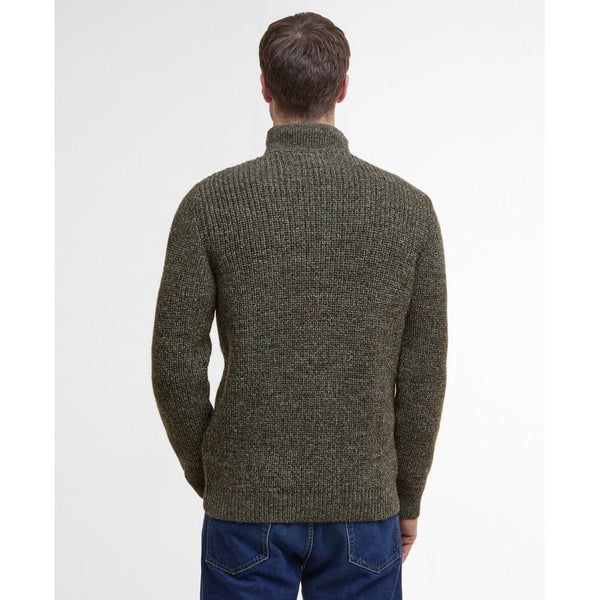 New Tyne Zip Neck Sweater in Derby Tweed