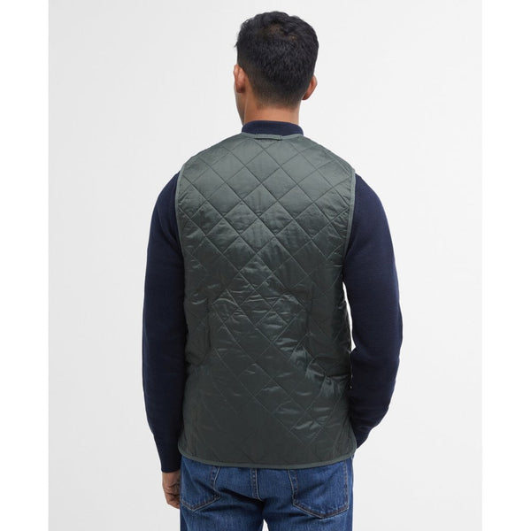 Quilted Waistcoat Zip In Liner - Olive/Classic Tartan
