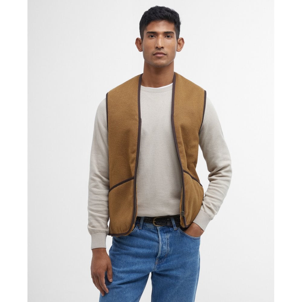 Barbour Warm Pile Waistcoat/Zip-In Liner in Brown | Grahams of