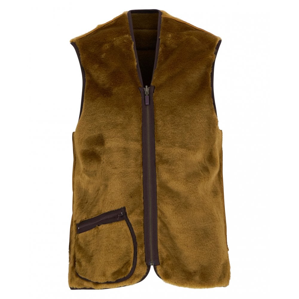 Warm Pile Waistcoat/Zip-In Liner in Brown