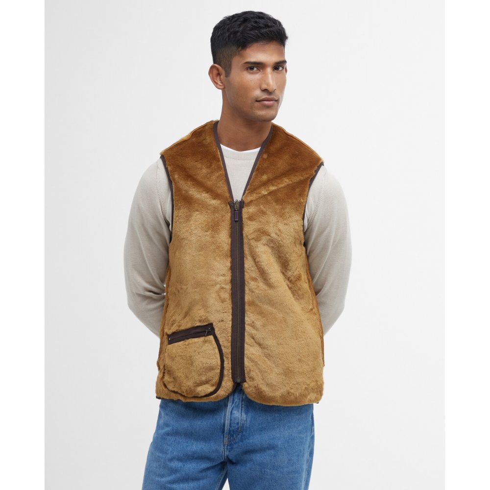 Warm Pile Waistcoat/Zip-In Liner in Brown