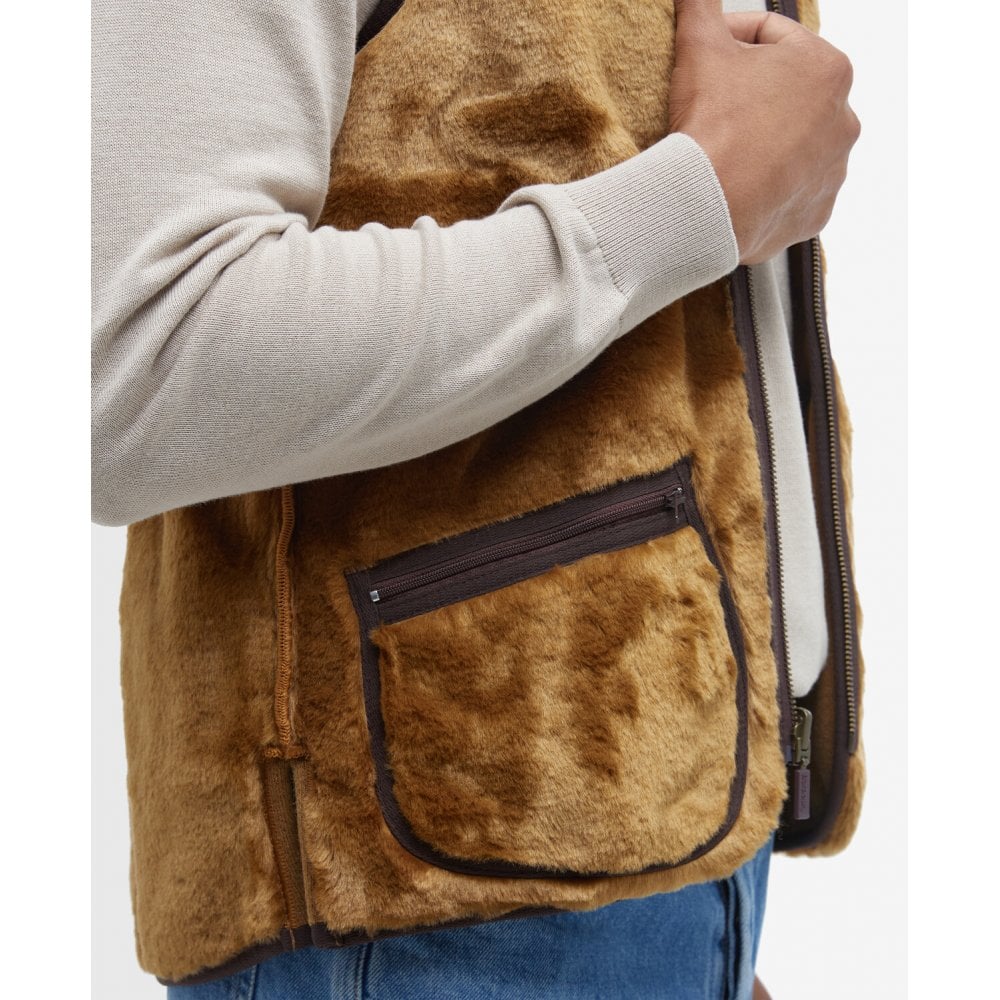 Warm Pile Waistcoat/Zip-In Liner in Brown
