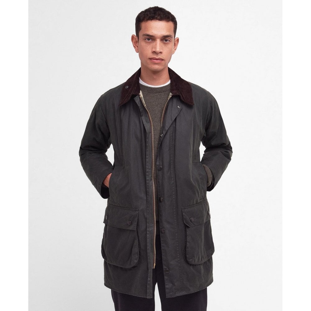 Border Waxed Jacket in Sage