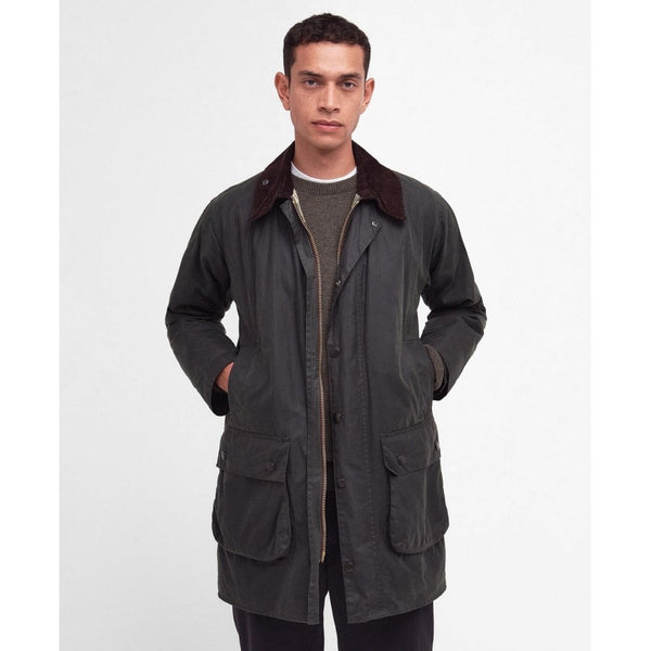 Border Waxed Jacket in Sage