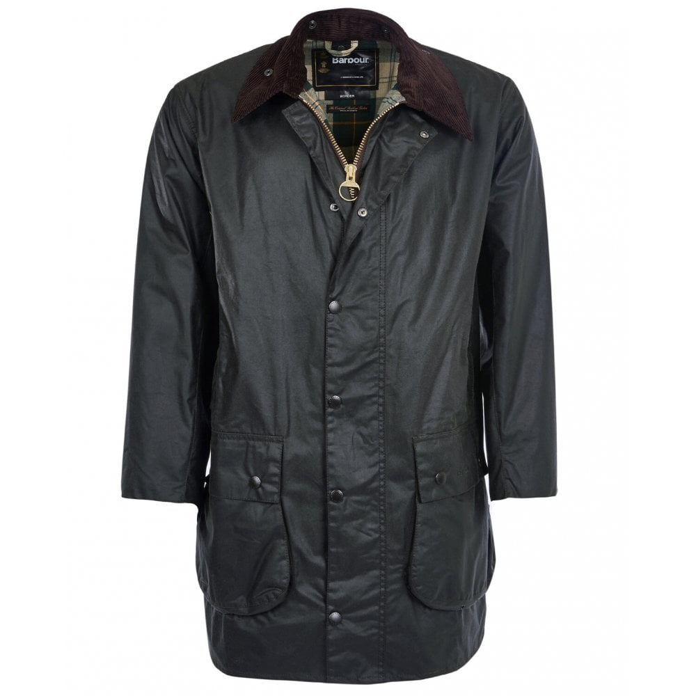Border Waxed Jacket in Sage