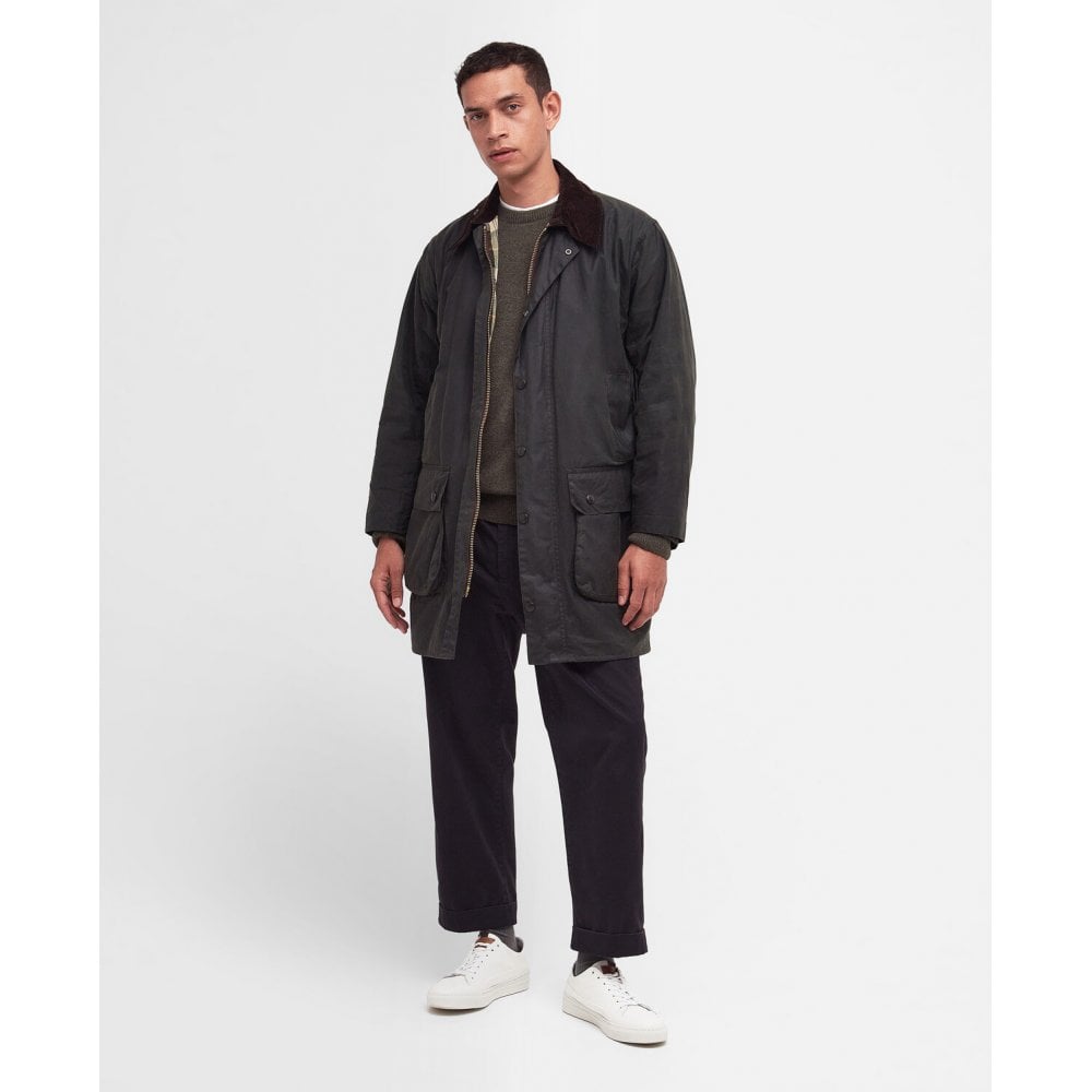 Border Waxed Jacket in Sage
