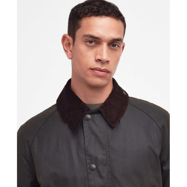 Border Waxed Jacket in Sage